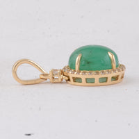 2.37 Ct Oval Emerald 9K Gold Pendant