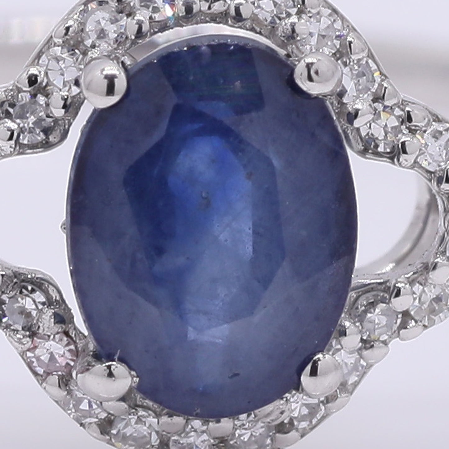 1.27 Ct Oval Mixed Cut Natural Sapphire 950 Platinum Ring