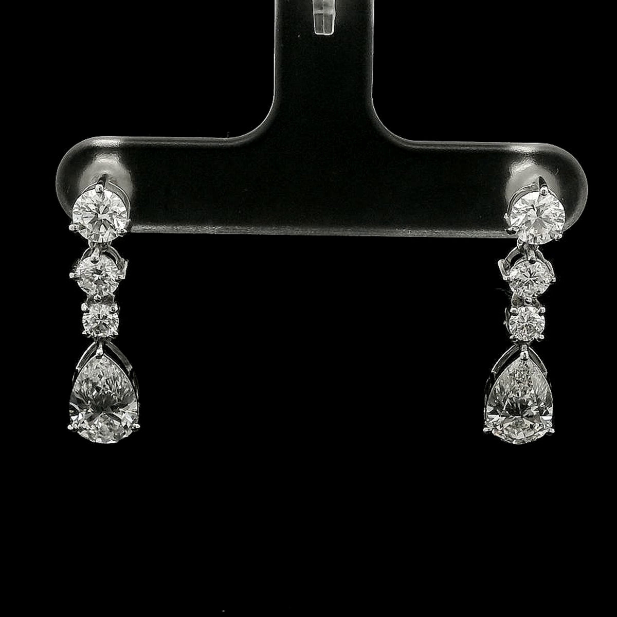 3.74 Carats Lab Grown Diamond 14K Gold Earrings