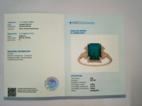 3.07 Ct Octagon Natural Emerald 14K Gold Ring