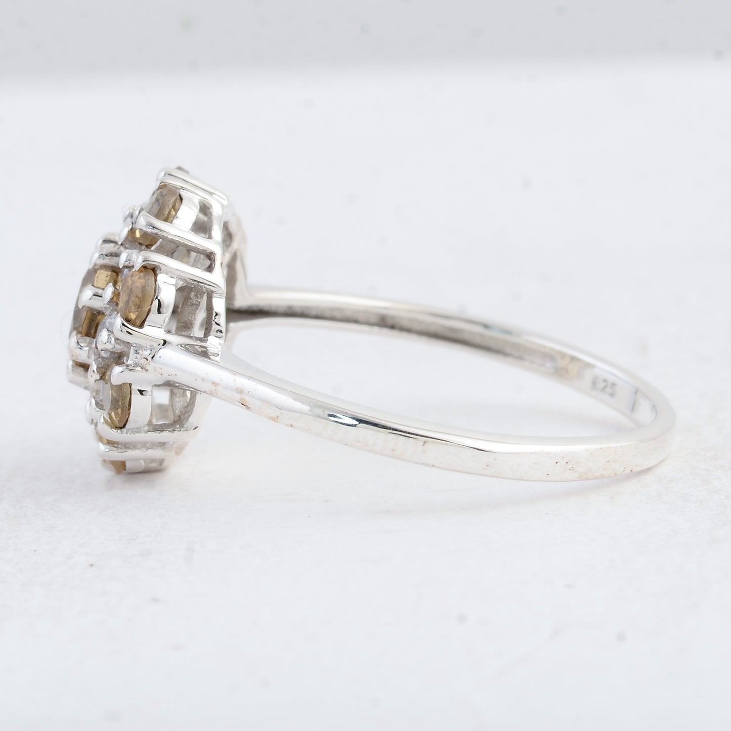 1.68 Ct Round Citrine 925 Sterling Silver Ring