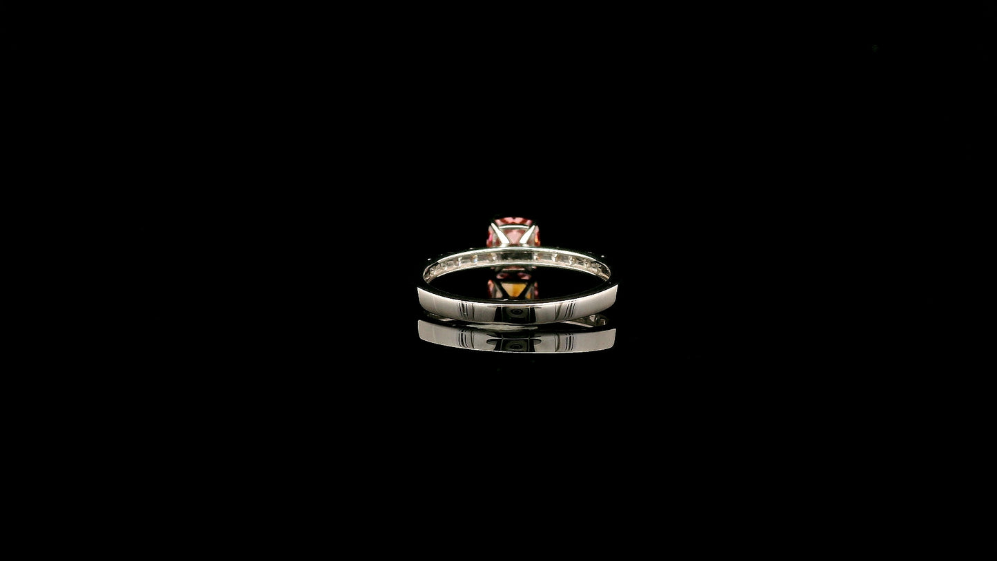 1.35 Carats Pink Lab Grown Diamond 14K Gold Ring