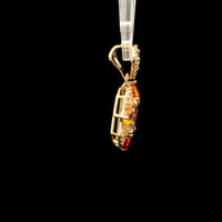 1.62 Ct Octagon Multi Sapphire 14K Gold Pendant