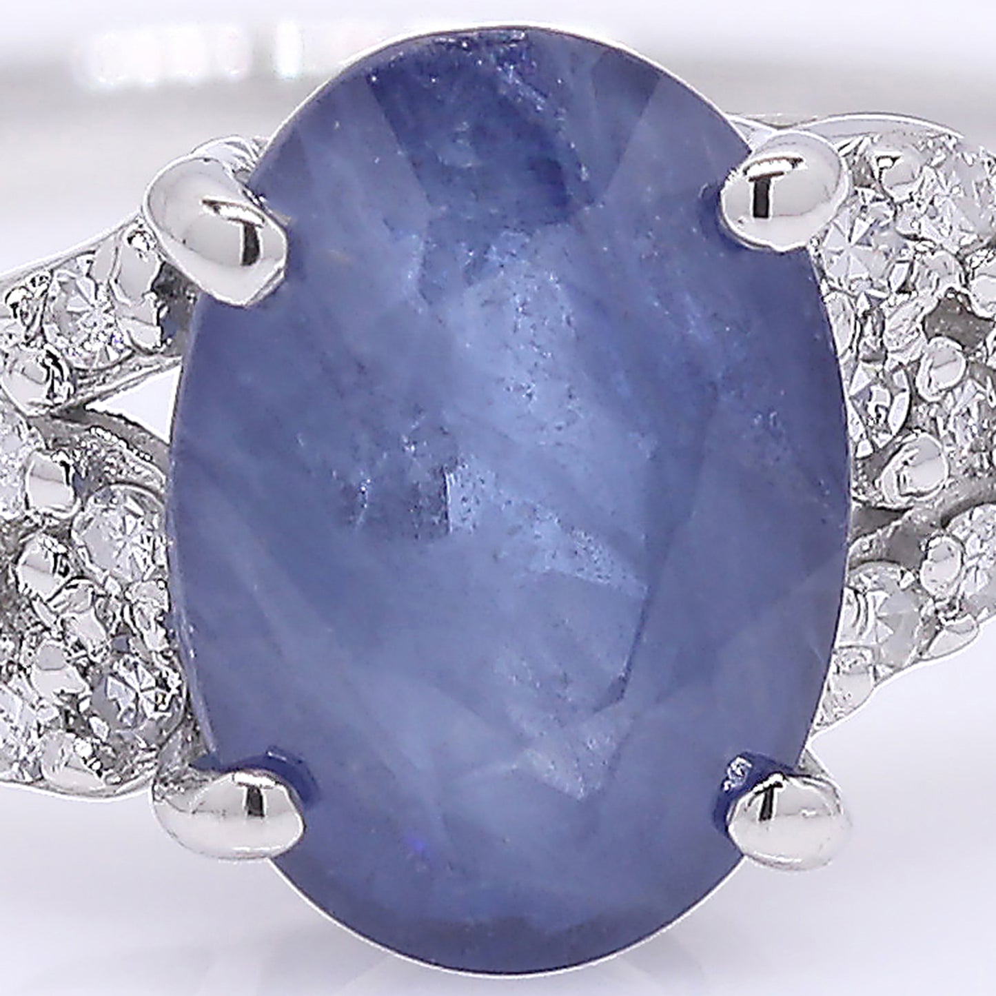 1.34 Ct Oval Mixed Cut Natural Sapphire 950 Platinum Ring