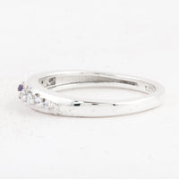 0.38 Ct Round Amethyst 925 Sterling Silver Ring
