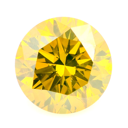 0.36 Yellow Diamond Round Loose Gemstone