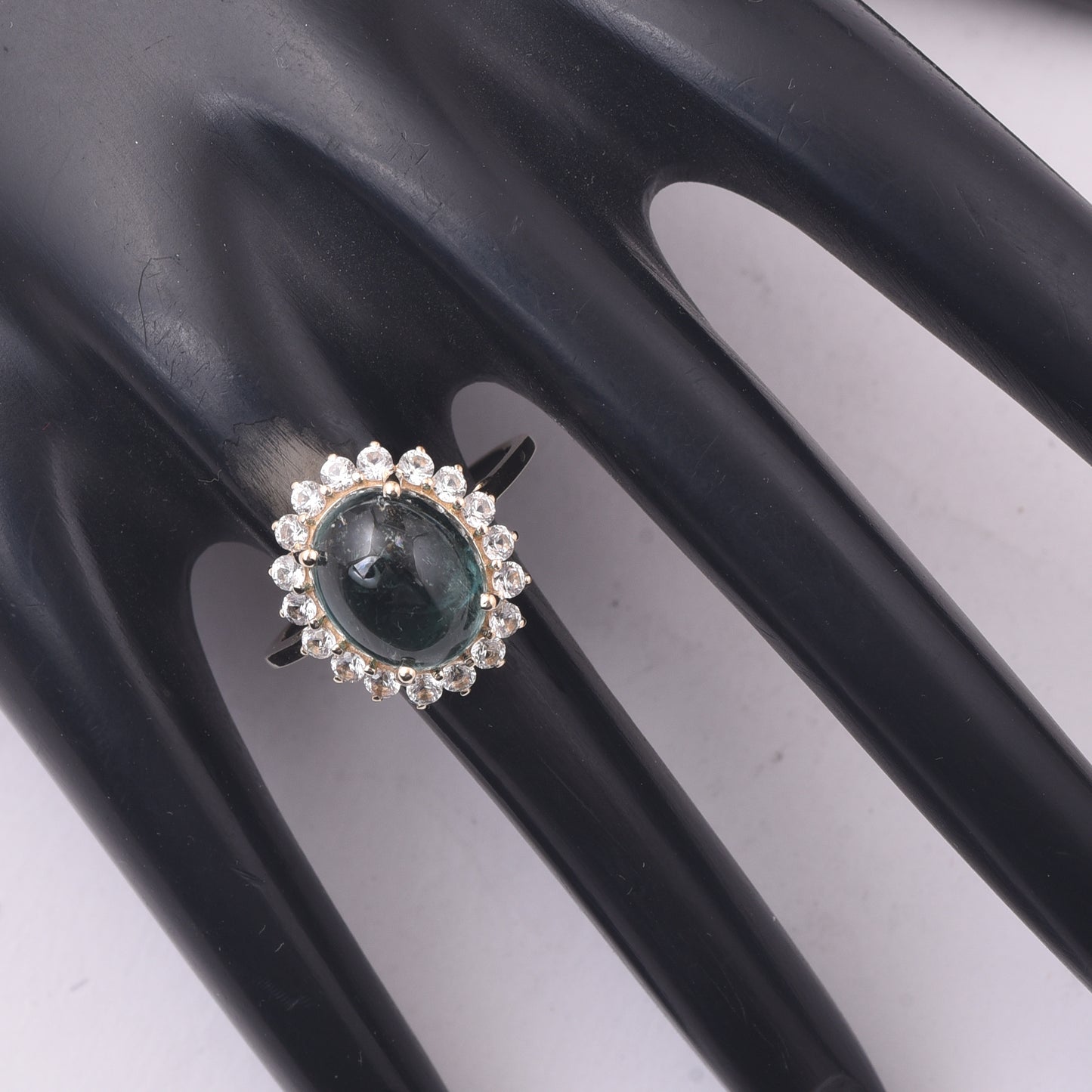 5.32 Ct Oval Tourmaline 9K Gold Ring