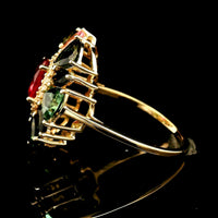 4.97 Ct Oval Rubellite 14K Gold Ring