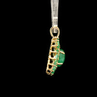 2.40 Ct Oval Emerald 14K Gold Pendant