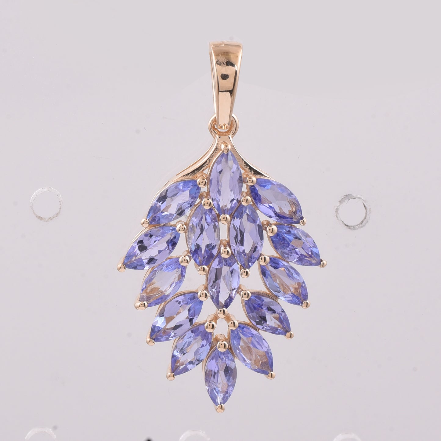 1.85 Ct Marquise Natural Tanzanite 14K Gold Pendant