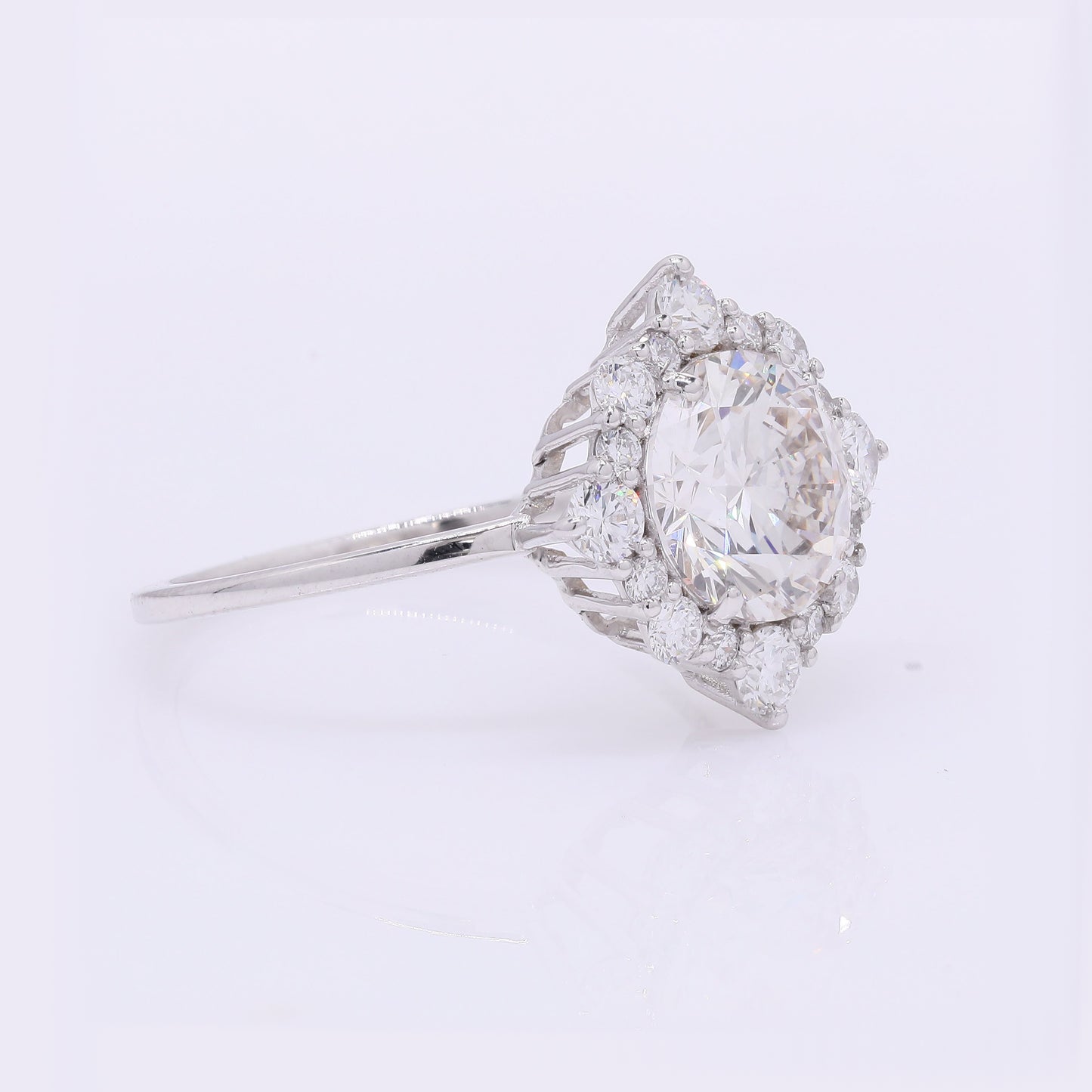 2.75 Carats Lab Grown Diamond 14K Gold Ring