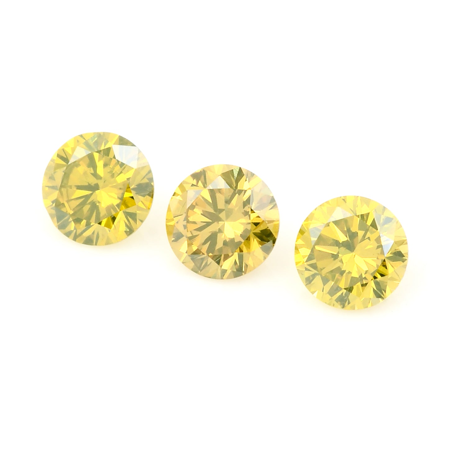 0.54 Yellow Diamond Round Loose Gemstone