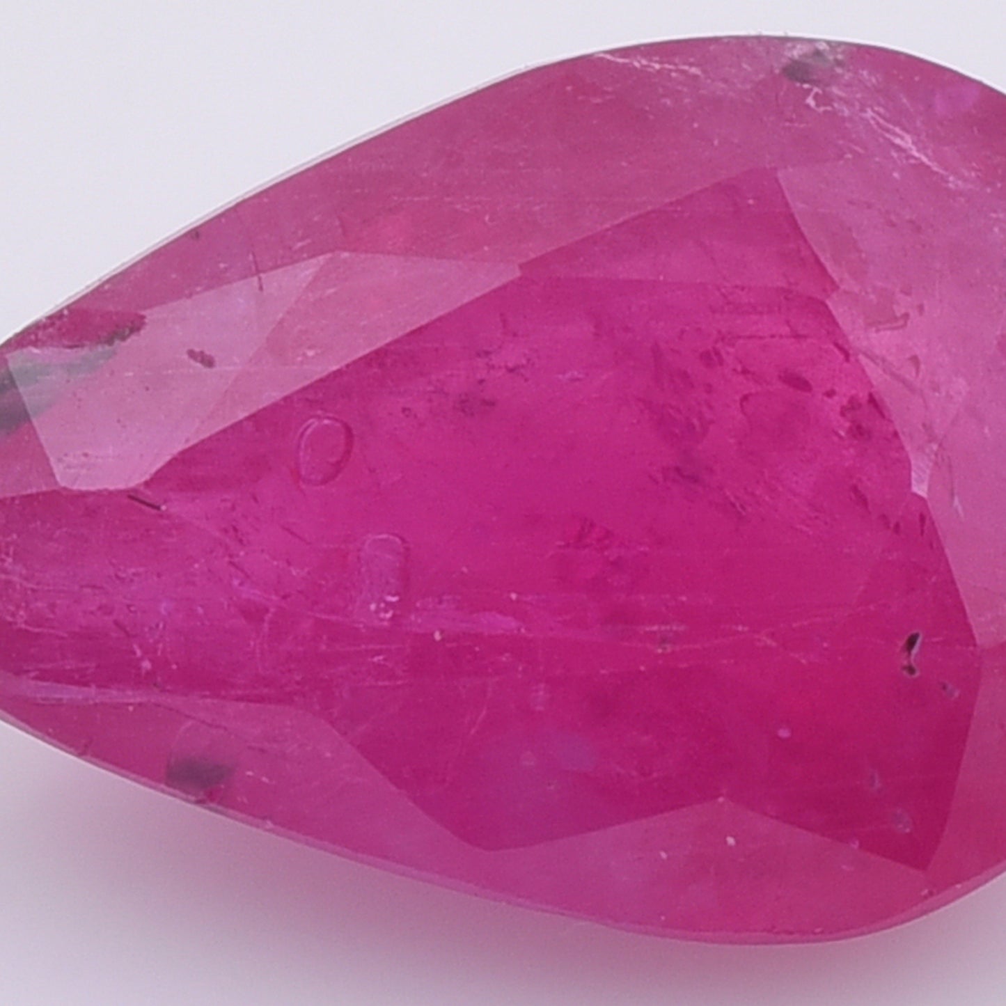 1.58 Natural Corundum With Lead Glass Ruby With Lead Glass Pear Mixed Cut Gemstone