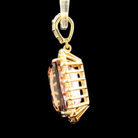 7.42 Ct Cushion Kunzite 14K Gold Pendant