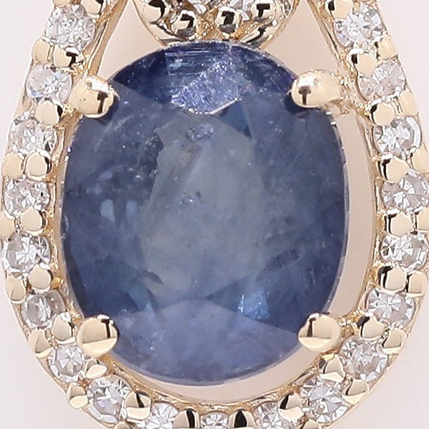 1.20 Ct Oval Mixed Cut Natural Sapphire 14K Gold Pendant