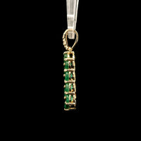 1.78 Ct Round Emerald 14K Gold Pendant