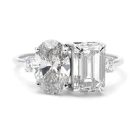 3.56 Carats Lab Grown Diamond 14K Gold Ring