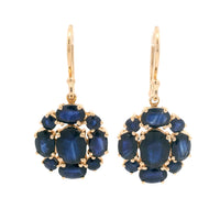 9.12 Ct Oval Sapphire 14K Gold Earrings