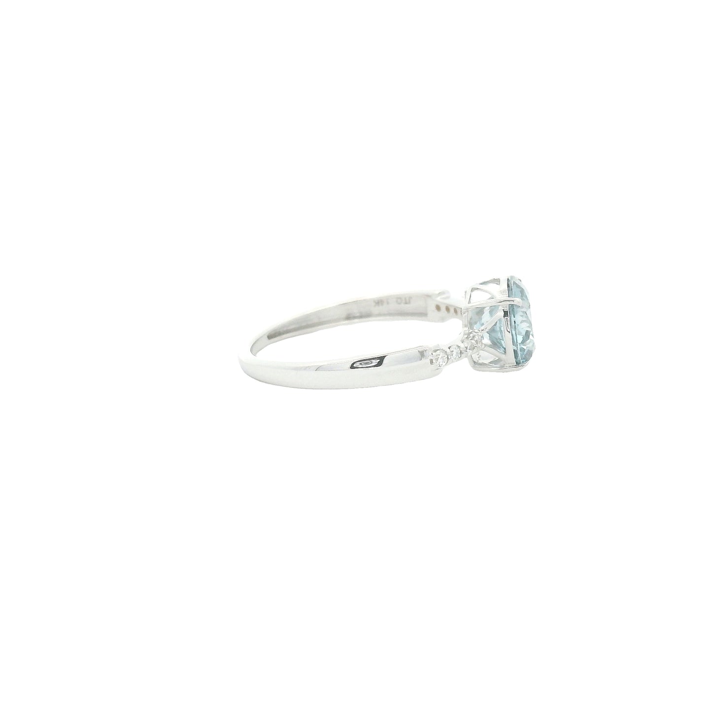 1.64 Carats Blue Lab Grown Diamond 14K Gold Ring