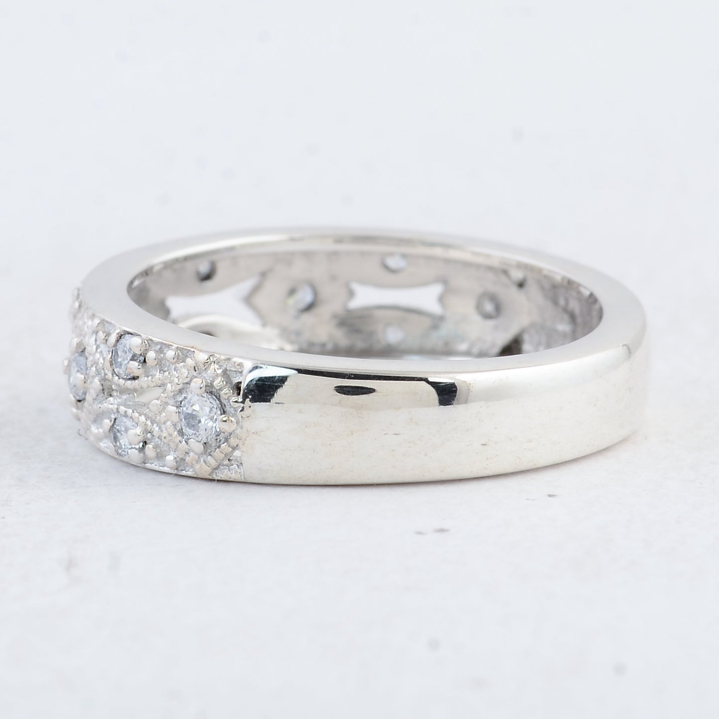 0.52 Ct Round Cubic Zirconia 925 Sterling Silver Ring