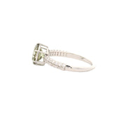 2.13 Carats Green Lab Grown Diamond 14K Gold Ring