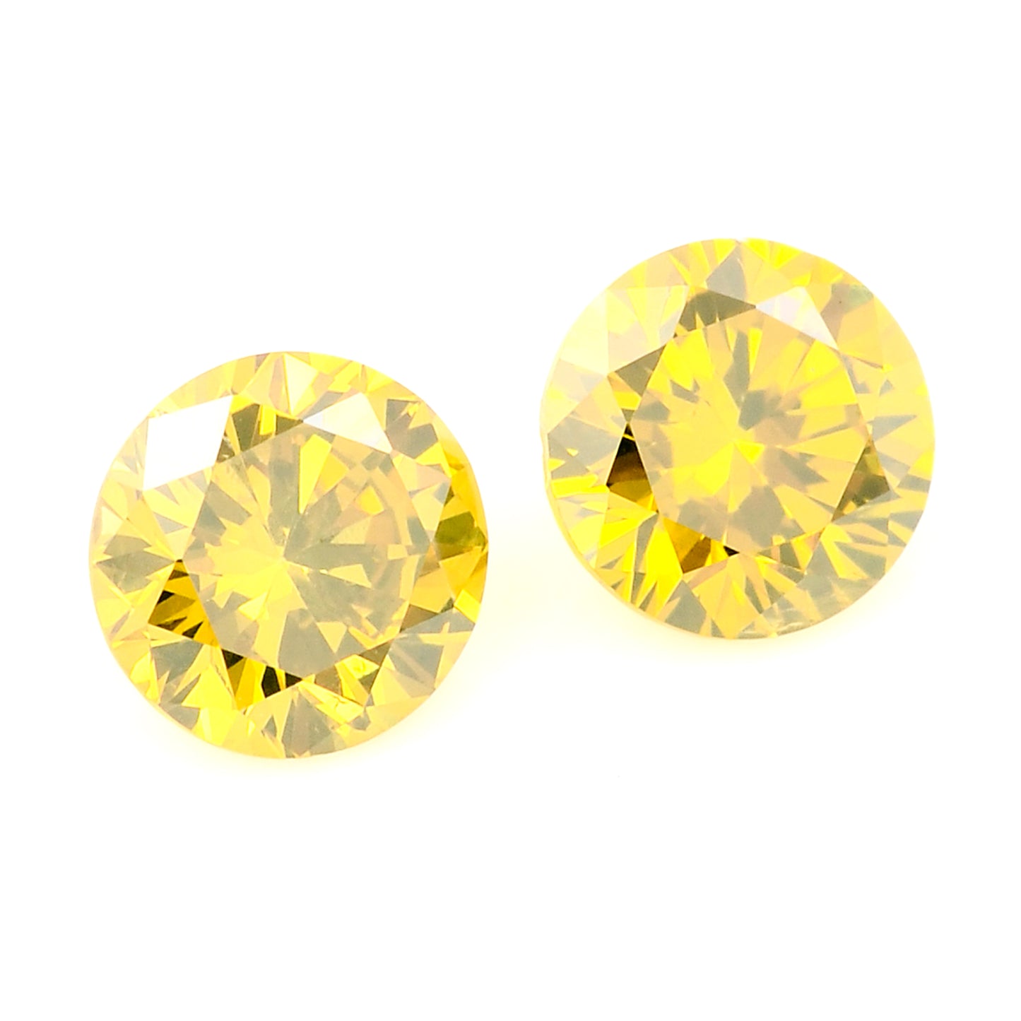 0.43 Yellow Diamond Round Loose Gemstone