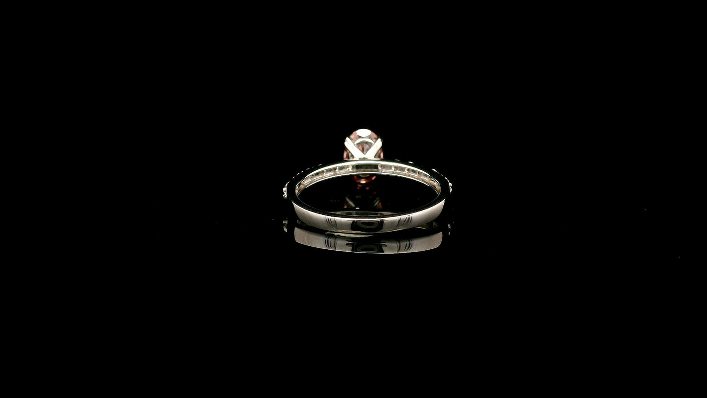 1.39 Carats Pink Lab Grown Diamond 14K Gold Ring