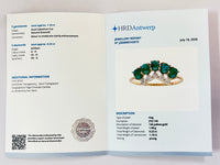 1.32 Ct Oval Cabochon Cut Natural Emerald 14K Gold Ring