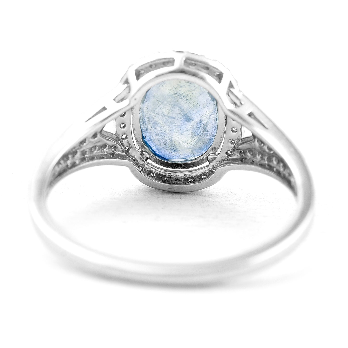 2.53 Ct Oval Mixed Cut Natural Sapphire 950 Platinum Ring