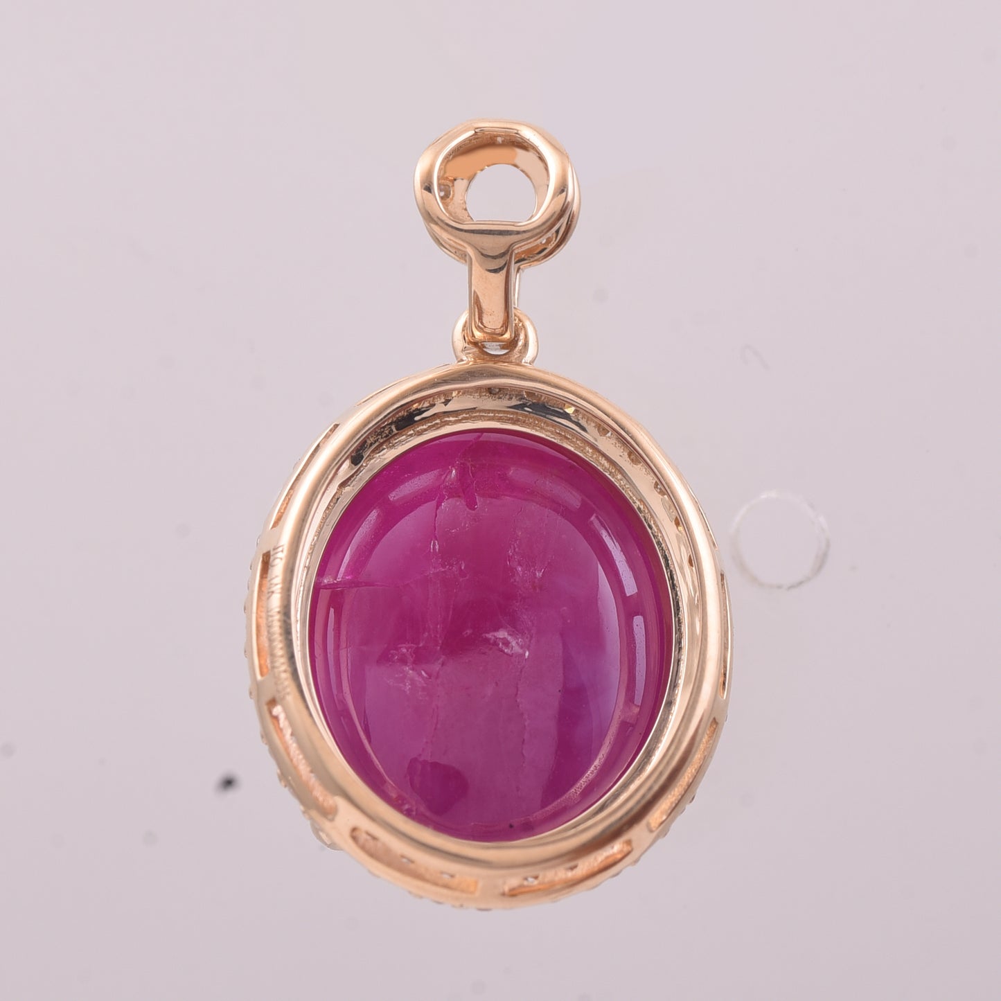 8.52 Ct Oval Mixed Cut Natural Ruby 14K Gold Pendant