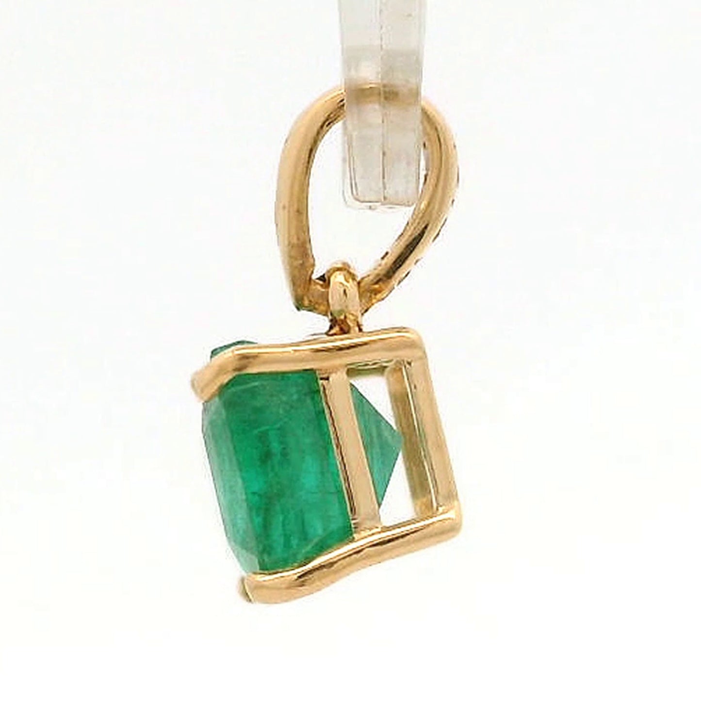 1.50 Ct Octagon Emerald 14K Gold Pendant