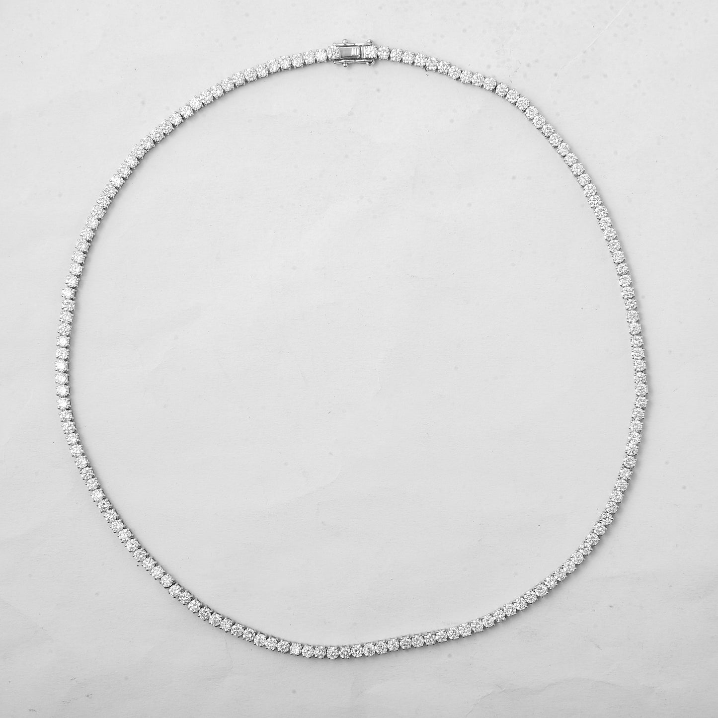 11.39 Ct Round Lab Grown Diamond 14K Gold Necklace