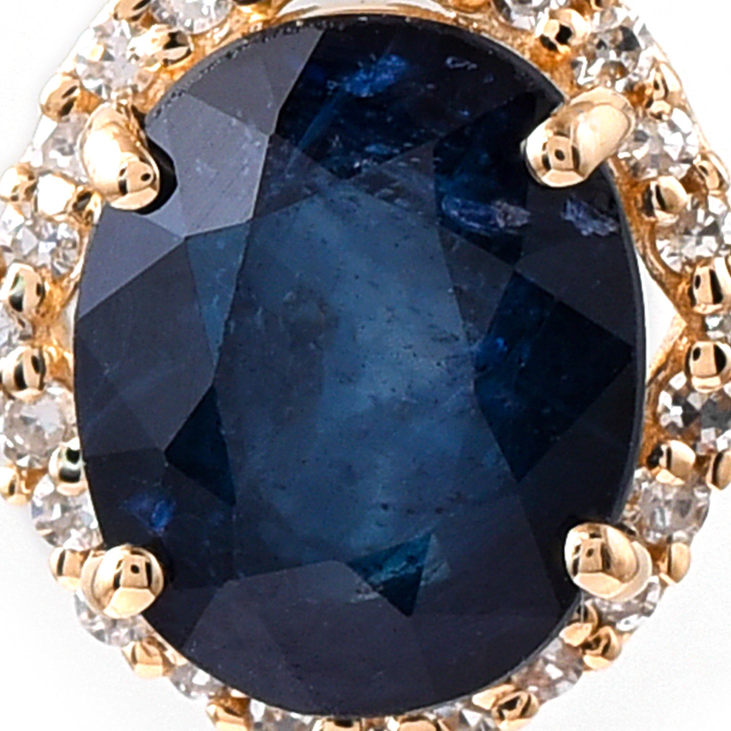 1.69 Ct Oval Mixed Cut Natural Sapphire 14K Gold Pendant