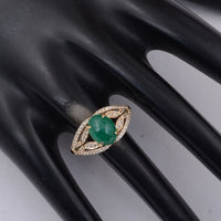 2.36 Ct Oval Emerald 9K Gold Ring