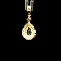 0.89 Ct Pear Sapphire 14K Gold Pendant