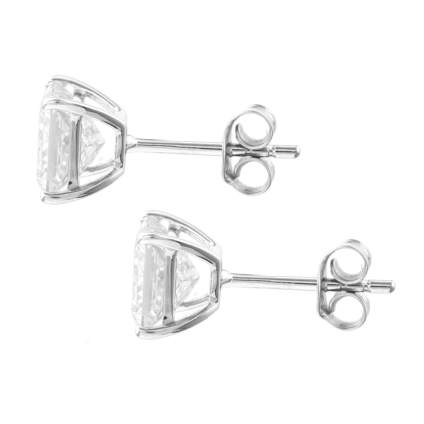 2.90 Carats Lab Grown Diamond 14K Gold Earrings