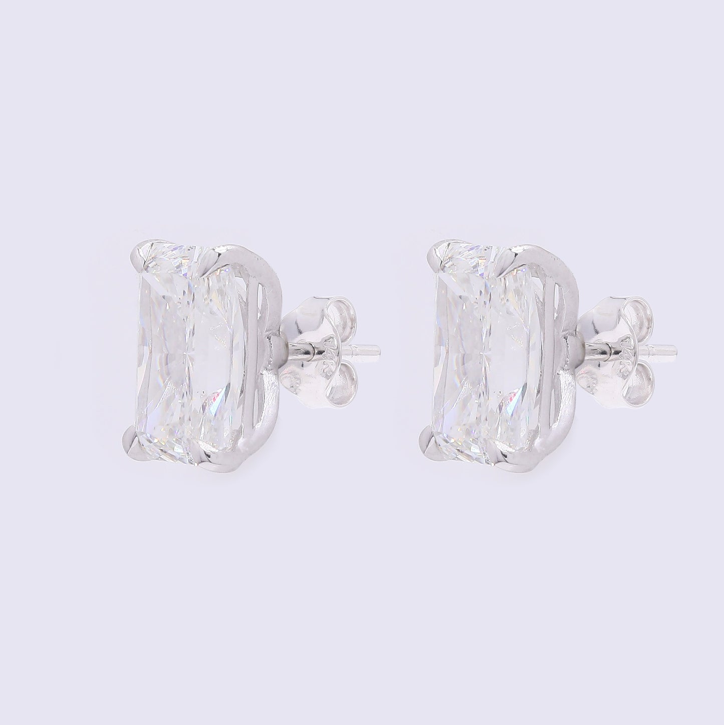 3.86 Carats Lab Grown Diamond 14K Gold Earrings