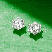 2.00 ct. t.w. Moissanite Stud Earrings in Sterling Silver