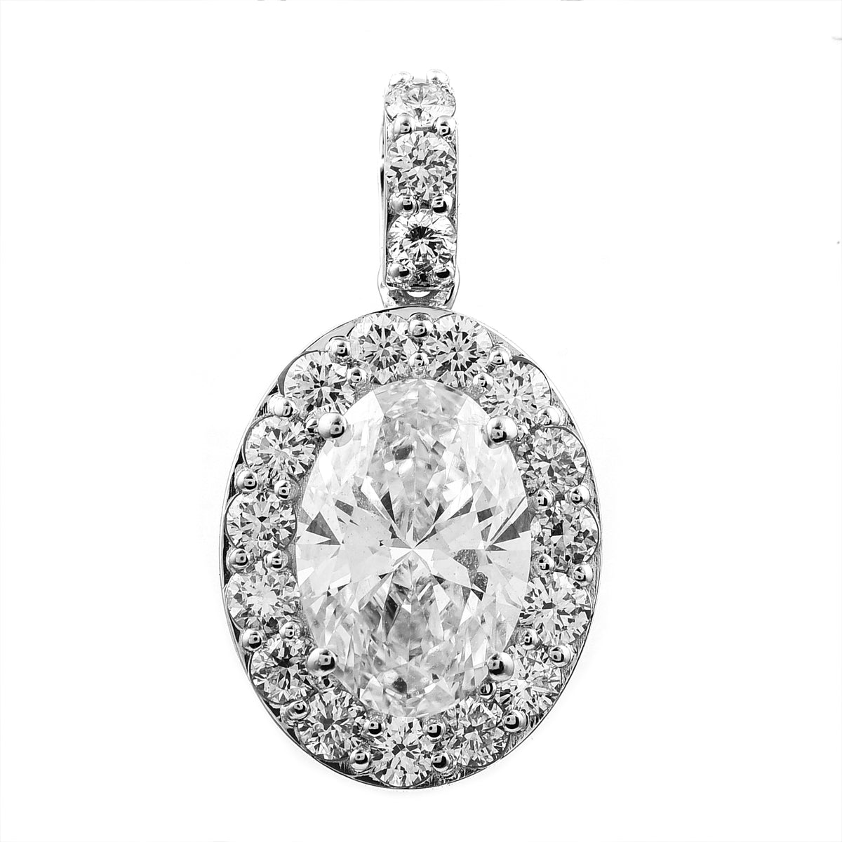 2.66 Carats Lab Grown Diamond 14K Gold Pendant