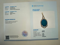 3.31 Ct Oval Natural Emerald 14K Gold Pendant