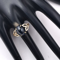 7.54 Ct Oval Cabochon Cut Natural Sapphire 14K Gold Ring