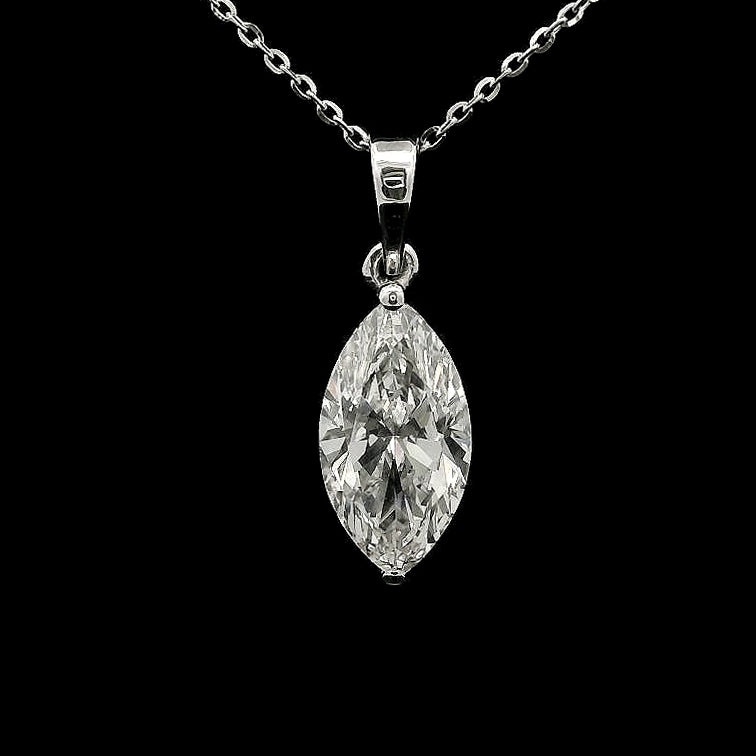 2.02 Carats Lab Grown Diamond 14K Gold Pendant