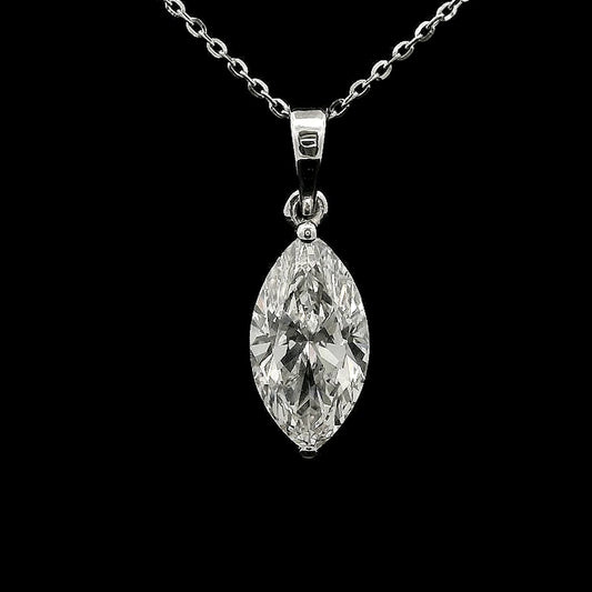2.02 Carats Lab Grown Diamond 14K Gold Pendant