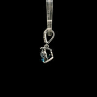1.72 Carats Blue Lab Grown Diamond 14K Gold Pendant