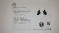 23.16 Ct Pear Mixed Cut Lab Grown Emerald 14K Gold Earrings