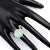 10.42 Ct Oval Emerald 14K Gold Ring