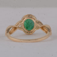 1.44 Ct Oval Emerald 9K Gold Ring