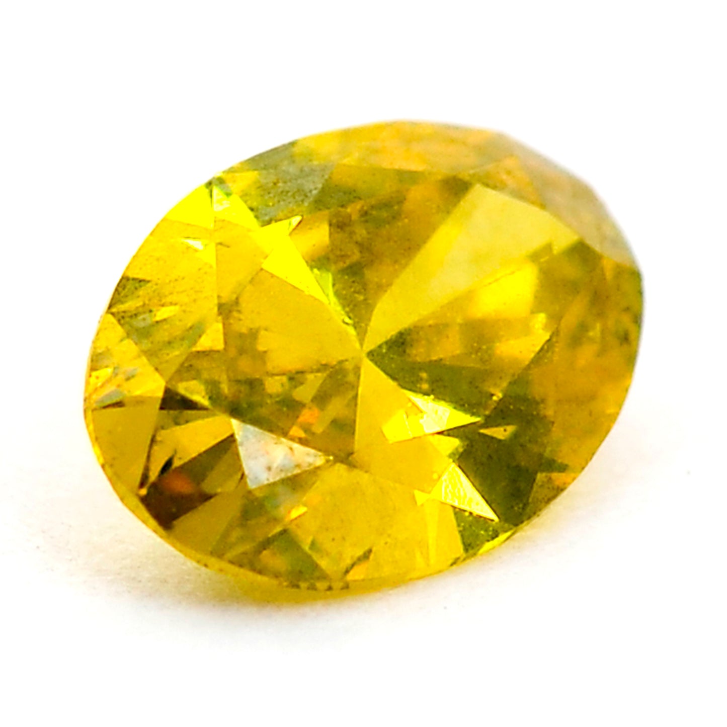0.34 Yellow Diamond Oval Loose Diamond