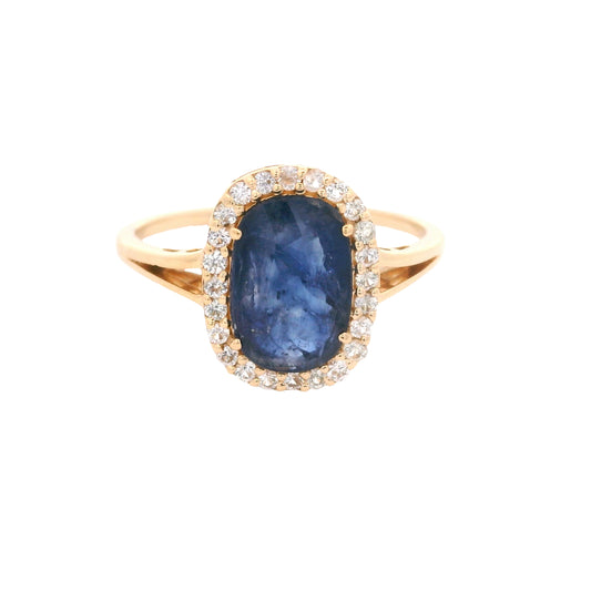 1.82 Ct Oval Sapphire 14K Gold Ring