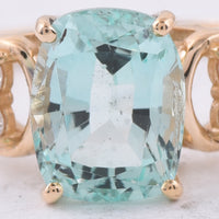 2.32 Ct Cushion Natural Emerald 14K Gold Ring